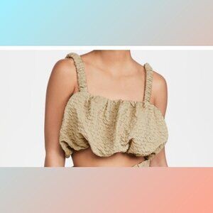 Endless Rose Tan Bubble Crop Top. New With Tags!! XS